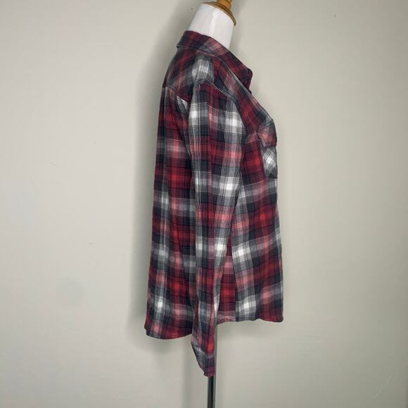 Treasure & Bond Red Plaid Flannel Shirt Small - Picture 4 of 8